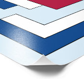 四角形抽象芸術（赤、白、青） フォトプリント            (角)