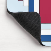 四角形抽象芸術（赤、白、青） マウスパッド (コーナー)