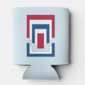 四角形抽象芸術（赤、白、青） 缶クーラー (裏面)
