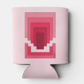 四角形抽象芸術（赤） 缶クーラー (裏面)