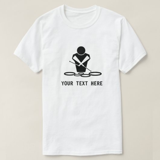 四角形-テナース-クインツ-ドラムライン Tシャツ (デザイン正面)