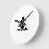 四角形-テノールドラム-トム ラウンド壁時計 (傾斜)