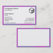 四角形 – マゼンタストリーク 名刺 (正面/裏面)