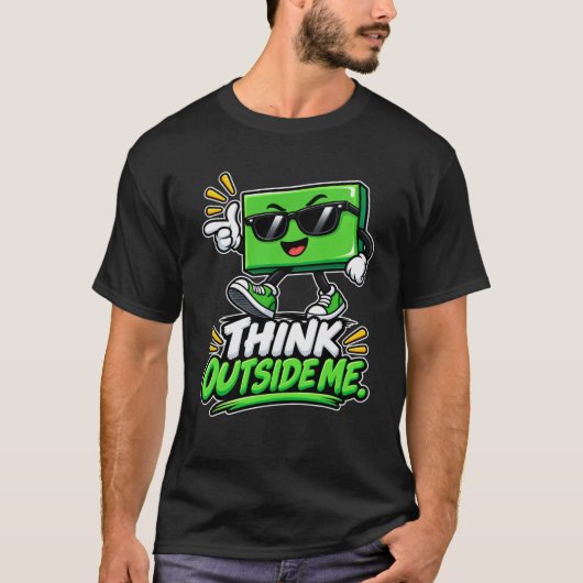 四角形 - 私の外側で考えて Tシャツ (正面)