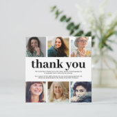 四角悔やみや弔慰6写真葬儀 サンキューカード (スタンド正面)