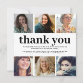 四角悔やみや弔慰6写真葬儀 サンキューカード (正面)