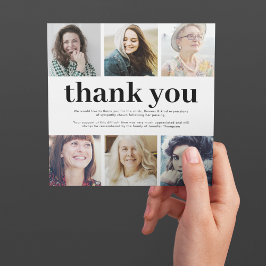 四角悔やみや弔慰6写真葬儀 サンキューカード