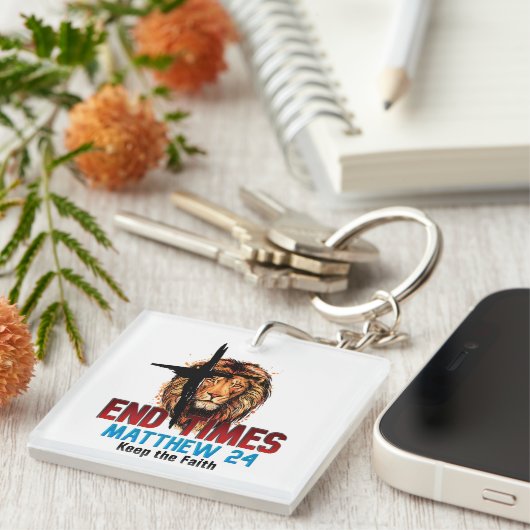 四角独身の形キーチェーン キーホルダー (正面右)