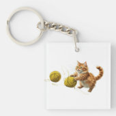 四角独身の形 キーホルダー (正面)