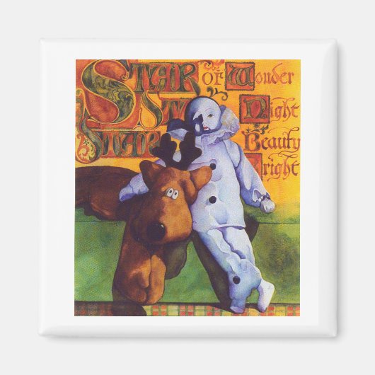 四角疑問に思磁石の星 マグネット (正面)