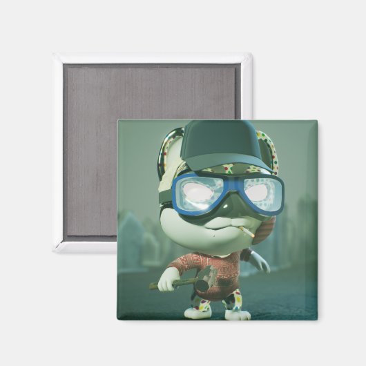 四角磁石 マグネット (正面/裏面)