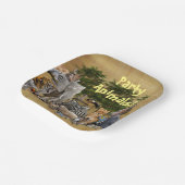 四角紙プレートパーティー動物 ペーパープレート (傾斜あり)