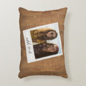 四角素朴額写真付き木材 アクセントクッション (正面(垂直))