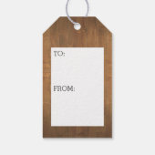 四角素朴額写真付き木材 ギフトタグ (裏面)
