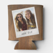 四角素朴額写真付き木材 缶クーラー (裏面)