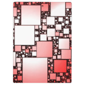 四角赤と白形踊りクリップボード クリップボード (裏面)