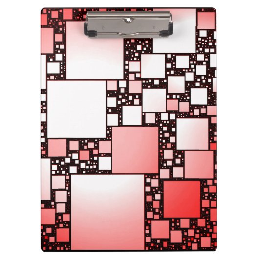 四角赤と白形踊りクリップボード クリップボード (正面)