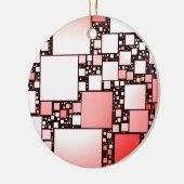 四角赤と白踊りセラミックオーナメント セラミックオーナメント (左)