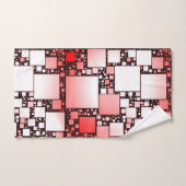 四角赤と白踊りバスタオルセット バスタオルセット (ハンドタオル)