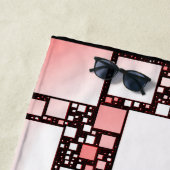 四角赤と白踊りビーチタオル ビーチタオル (インサイチュ)