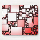 四角赤と白踊りマウスパッド マウスパッド (正面)