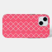 四角赤と白鎖 Case-Mate iPhoneケース (裏面 (横))