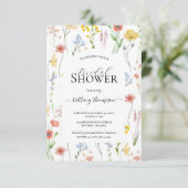 四角,エレガントなモダンな花緑の植物の葉 招待状 (スタンド正面)