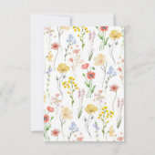 四角,エレガントなモダンな花緑の植物の葉 招待状 (裏面)