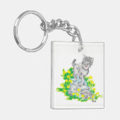 四角（両面）キーチェーン/キットン キーホルダー (正面左)