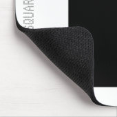 四角 – 白黒 マウスパッド (コーナー)