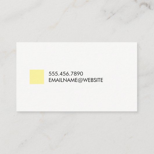 四角（黄） 名刺 (裏面)