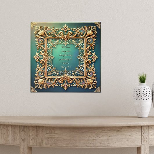 四角Fillagyフレームのカスタマイズ可能なバイブル詩 ポスター