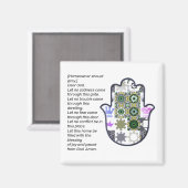 四角Khamsaハンドマグネット1の所有者 マグネット (正面/裏面)