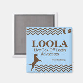 四角LOOLAorgメタルマグネット マグネット (正面/裏面)