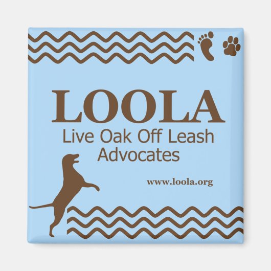 四角LOOLAorgメタルマグネット マグネット (正面)