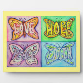 四語バタフライウイングアート絵画のギフトプラーク フォトプラーク (正面)