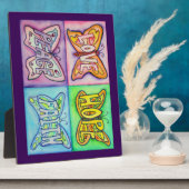 四語バタフライウイングアート絵画のギフトプラーク フォトプラーク (側面)