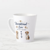 四足来の無条件愛 – 小 カフェラテマグ (左アングル)