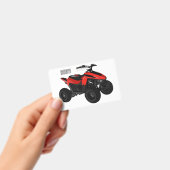 四輪バイクの漫画イラスト バッジ (手持ち)