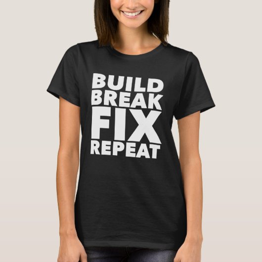 四輪バギーで組み立てて壊して直して繰り返す Tシャツ (正面)