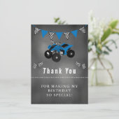 四輪バースデー感謝メッセージ サンキューカード (スタンド正面)