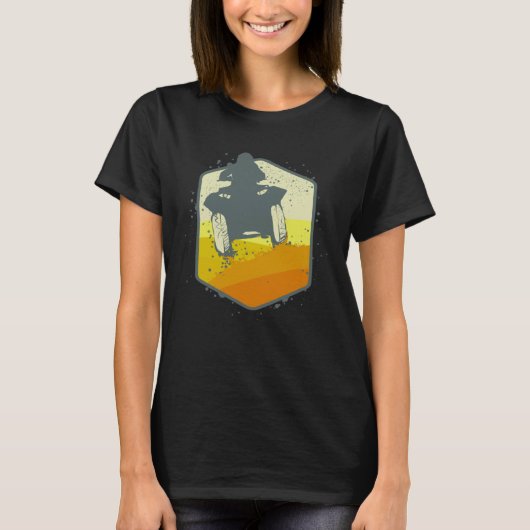 四輪車とクワッドATVブラップ Tシャツ (正面)