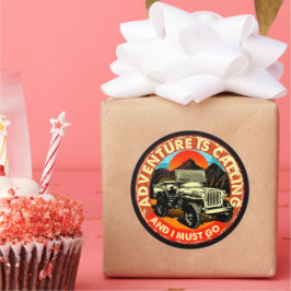 四輪駆動のアドベンチャーがあなたを呼んでいる ラウンドシール