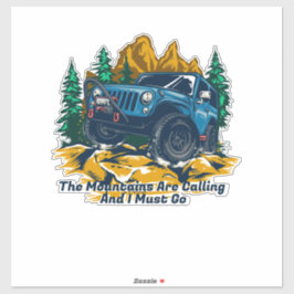 四輪駆動をカスタマイズ 山が呼んでいる シール