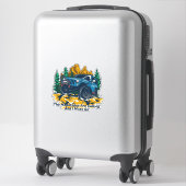 四輪駆動をカスタマイズ 山が呼んでいる シール (スーツケース)