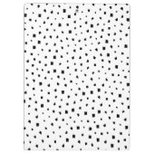 四辺形の不規則な図形パターンの白黒 クリップボード (裏面)