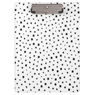 四辺形の不規則な図形パターンの白黒 クリップボード