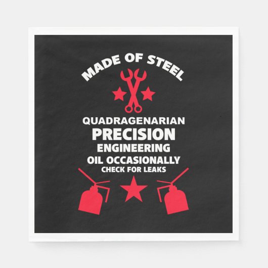 四辺形誕生日 スタンダードランチョンナプキン (正面)