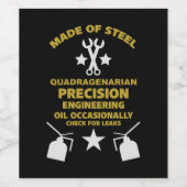 四辺形誕生日 ワインラベル (シングルラベル)