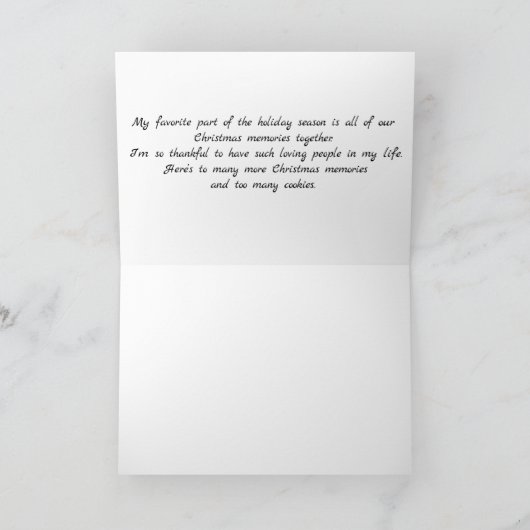 四重奏の雪だるま カード (内部)